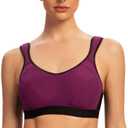 Women's High Impact Support Wirefree Bounce Control Plus Size Workout Sports Bra (32B, Magenta)