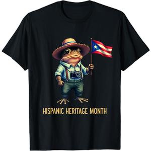 Coqui Frog Puertorico Boricua PuertoRican Flag Hispanic T-Shirt, S