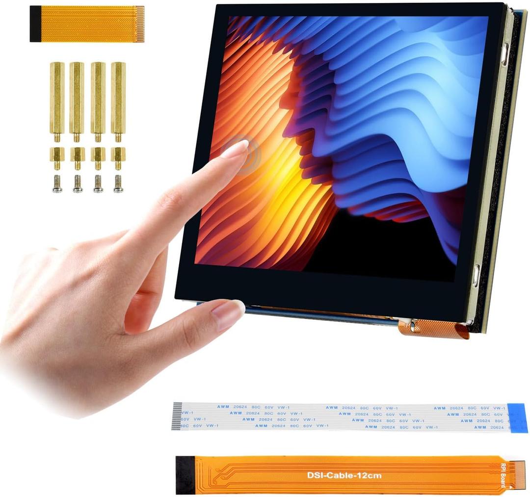 KLAYERS 3.5 Inch DSI Capacitive Touch Screen,640x480 IPS with 5-Point Touch,Compatible with Raspberry PI 5/4B/Zero and All Series Boards