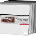 ZVP Plastic Cutting Boards for Kitchen, Flexible Cutting Mats, Gradient Gray Chopping Boards with Food Icon, Non-Slip, Non Porous, BPA Free, Dishwasher Safe