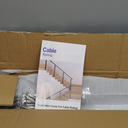 CKE L-Drilled Corner Post 36" (Post 35"x2"x2"), Adjustable Top Cable Railing Corner Post, 90 Degree Drilled Corner Post with Cable Grommets, Stainless Steel Black Finish Corner Deck Post, CP01