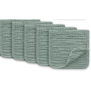 Ease Cubs Muslin Burp Cloths Large 100% Cotton Hand Washcloths for Boys & Girls, Baby Essentials Extra Absorbent and Soft Burping Rags for Newborn Registry (Green, 5 Pack, 20" X10") : Baby