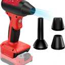 Cordless Leaf Blower,Jet Fan 130000 RPM Wind Speed,Compatible with Craftsman 20V Battery Powered - Lightweight Handheld Leaf Blower for Lawn Care, Yard, Patio Blowing Leavs Dust, Sideway Cleaning