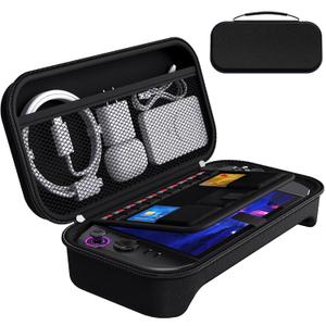 ivoler Carrying Case for Lenovo Legion Go Gen 2 8.8'', Portable Hard Shell Pouch Travel Bag Built-in Gaming Charger Dock Storage, Holds 8 MicroSD and 2 Credit Sized Cards -Black