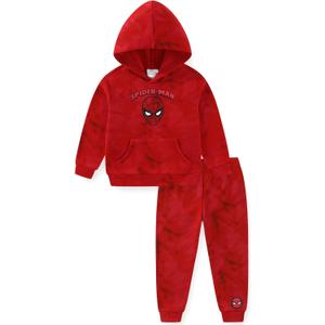 Marvel Spider-Man Boys Hoodie and Pants Set for Toddlers and Big Kids (6, Red)