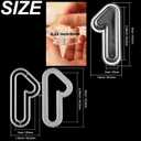 Briartw 12pcs Clear Plastic 3D Shaker Covers with Cutting Dies for Shaker Card Making,0.32" Height Number 1 Shaker Blisters Can Fill Glitter,Confetti for Birthdays,Anniversaries,Holiday Wishes