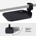 Ergonomic Mouse Platform Under Desk Ergonomic Wrister Mouse Pad (Black)