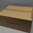 WOSHITU Bathroom Vanity Light Fixtures: 2-Lights Mid Century Modern Vanity Lights for Bathroom, Black and Gold Wall Sconce Lighting with Frosted Milky Glass for Over Mirror Bedroom Hallway