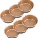 6 PCS Air Fryer Mini Pie Pan Tart Tins, Jumbo Muffin Cupcake Pan 4 Inch Air Fryer Hamburger Bun Mold, Non-Stick Air Fryer Egg Baking Pan Individual Mini Cake Pans for Baking