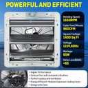 iLIVING 12" Wall Mounted Shutter Exhaust Fan, Automatic Shutter, with Thermostat and Variable Speed controller, 0.6A, 960 CFM, 1400 SQF Coverage Area Silver (ILG8SF12V-ST)