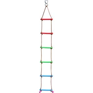 Rainbow Craft 6.6FT Climbing Rope Ninja Ladder for Kids - Kids Ninja Warrior Obstacle Course Accessories - Swing Rope Ladder Rainbow Craft 6.6FT Climbing Rope Ninja Ladder for Kids - Kids Ninja Warrior Obstacle Course Accessories - Swing Rope Ladder