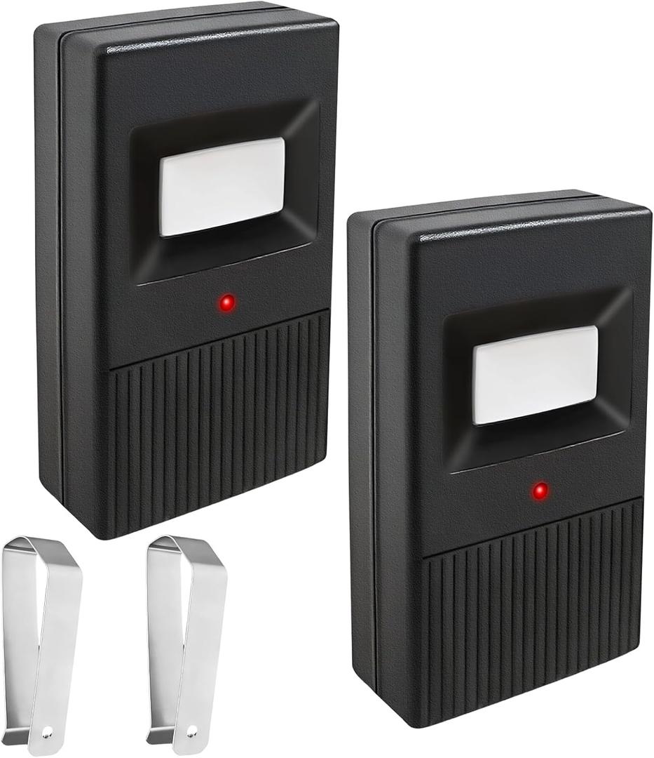 2Pcs Garage Door Opener Remote Compatible with Linear Delta 3 DT DTA DTD DTC DNT00002A 8 Dip Switch 310 MHz Gate Opener Remote with Visor Clip