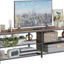 TV Stand for TVs up to 75 Inch, 70" Long Industrial TV Console Table with 3-Tier Storage Shelves, Entertainment Center for Living Room, Bedroom (Brown)
