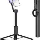 KraftGeek Magnetic Tripod for iPhone, 64 Selfie Stick for iPhone Magsafe, Phone Tripod Stand with Remote for Cell Phone Video Recording Travel (64 Inches-Black)