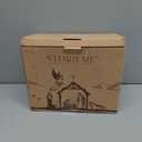 Storieme Christmas Nativity Set Indoor: 8Piece 7.56 Inches Religious Resin Figurines Nativity Scene for Farmhouse Tabletop Decor Holiday Tradition