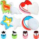 Sandwich Cutter and Sealer, Bread Decruster Maker, Fruit, Vegetable, Cookie Cutters for Kids Bento Box, Heart, Star, Dinosaur, Circle Shapes