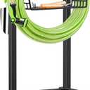 TomCare Garden Hose Holder Upgraded Water Hose Holder Heavy Duty 4 Spikes Hose Hanger Holds 160 Feet Hoses Stable Freestanding Hose Storage Organizer for Outside Yard