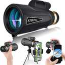 Birthday Gifts for Men Dad Husband Him Young, 12x60 Powerful Monocular Telescope with Phone Adapter & Tripod, SMC & BAK4 Prism, for Fathers Day, Hiking Gifts for Outdoors Lover