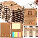 Resurhang 48 Pcs/24 Sets Teacher Appreciation Gifts Teacher Week Thank You Appreciation Gifts Notebook with Bamboo Ballpoint Pens, Thank You Notebook Bulk from Students Inspirational Journal
