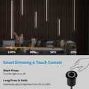 Art3d LED Recessed Lighting Kit - 6pcs Self-adhesive White LED Light with Smart Switch, 3000k Touching Switch Light for Wood Slat Wall Panels, Headboards, Stairs, Home decor, Under Cabinet Strip Light