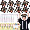 Retisee 24 Pcs Kindergarten Preschool Graduation Cap with Tassel, Sash and Diploma 2025 Graduation Kids Gift(Kindergarten)
