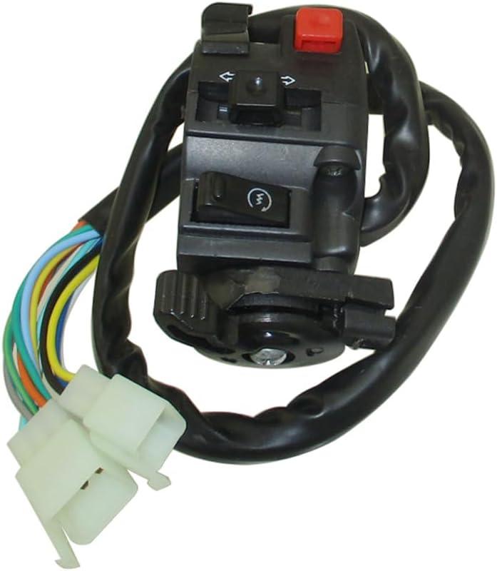 DJ-Motor 12 Wire 5 Fuction Male Plug Handle Switch Choke Lever Assembly for 110cc 125cc 150cc 200cc 250cc Quad ATV Taotao Sunl Roketa