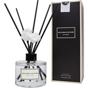 CULTURE & NATURE Reed Diffuser Set 6.7oz (200ml) Musky Sage Scented Diffuser with Sticks Home Fragrance Reed Diffuser for Bathroom Shelf Decor