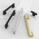 10 Pack 6.3 Inch(160mm) Kitchen Cabinet Handles Brushed Satin Nickel Cabinet Pulls Kitchen Cabinet Hardware Drawer Pulls for Cupboard Wardrobe