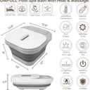 UNIFULL Collapsible Foot Spa Bath with Heat and Massage Rollers, Bubble, Foot Pedicure Kit, Temperature Control, Red Light, Pedicure Foot Spa, Foot Bath