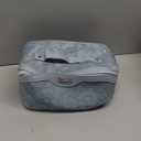 BOYATU Travel Makeup Bags Cosmetic Organizer Bag: 3 Pcs Set Large Capacity Floral Make up Bag with Compartments - Waterproof Leather Toiletry Bags with Handle for Women (01-Light Blue)