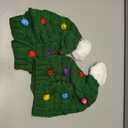 Jeyiour 2 Pieces Christmas Tree Hats Winter Knitted Crochet Santa Beanie Adult Warm Handmade Funny Elf Xmas Tree Hat(2 Pieces)