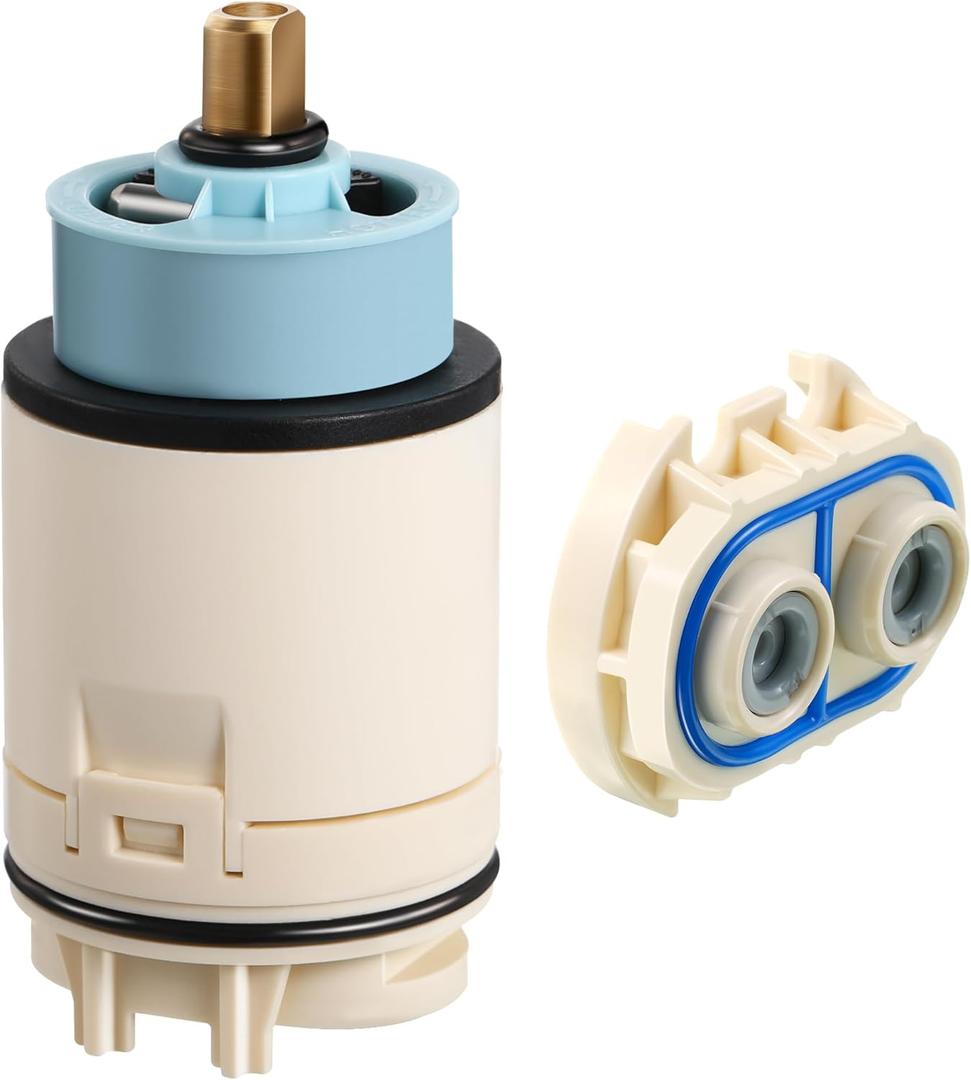 Dreyoo Single Function Pressure Balance Cartridge Replacement for RP70538/RP73625, Shower Cartridge Compatible with Peerless/Delta Single Handle Tub/Showers Faucet (Check Valve Included) (1 Pack)