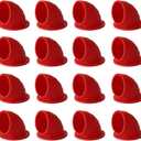 PIAOLGYI 16 Pcs 1.5 Inches Quail Feeder Ports,DIY Automatic Poultry Feeder,No Waste DIY Feed Ports (Red)