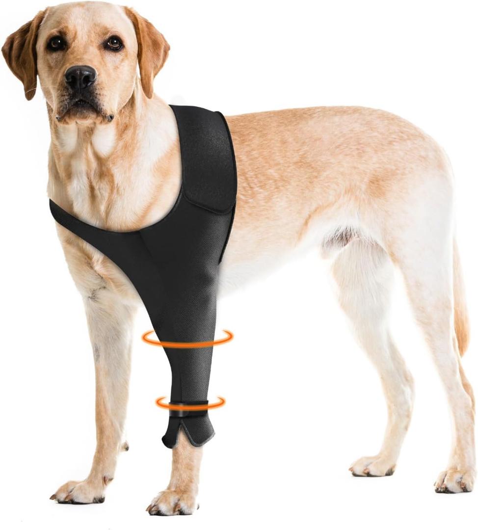 Dog Recovery Sleeve for Front Leg Single Dog Leg Sleeve to Stop Licking Breathable Protection for Joint Pain, Elbow Injuries, Hot Spots, Surgery, Wound Care as Cone Alternative(Left,M)