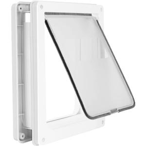 Small Doggie Door with Magnetic Locking Panel for Home Security - Durable & Weatherproof Outer Size 13.5x11.1in for Small to Medium Dogs, Cats, Pets. Easy to Install