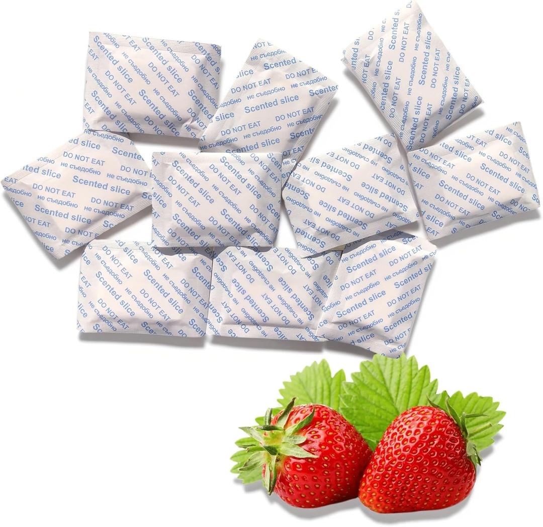 2 x Strawberry Scented Sachets Long-Lasting Odor Remover and Freshener for Shoes, Closets, Drawers, and Storage Spaces Pack of 10