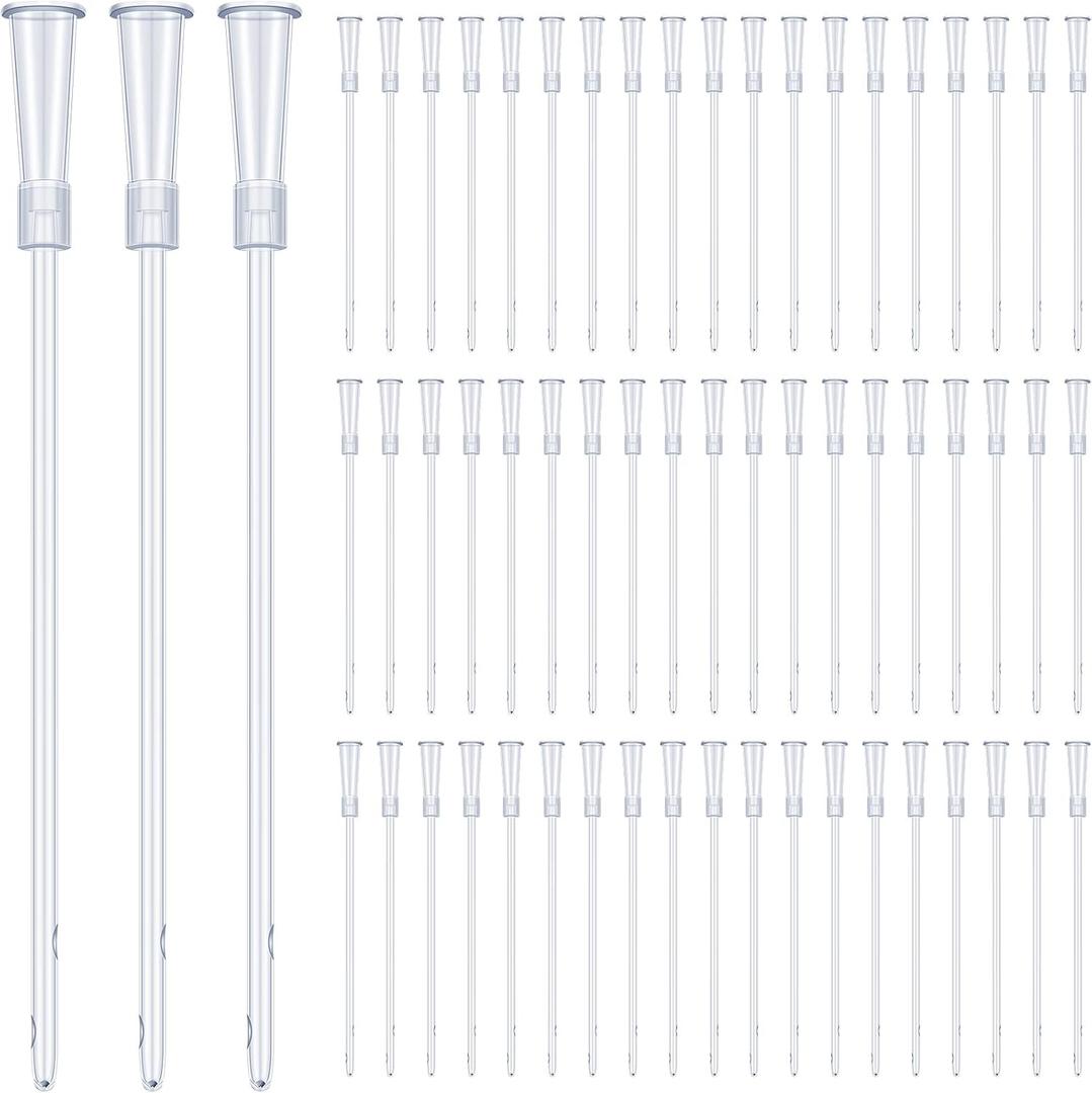 Nuanchu White PVC Replacement Tube Supplies Colon Tubes Kit Clear Replacements Hose with Flexible Rounded End for Smooth Insert Catheters for Women Men FR12 (60 Pieces)