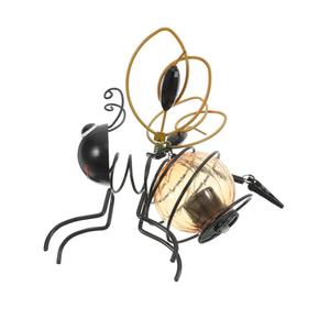 Holibanna Outdoor Solar Bee Shape Pendant Light Handpainted Iron Hanging Decoration for Garden Patio Nature