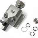 Upgrade Aluminum Manifold Kit 1/2" NPT input, 1/2",1/4" NPT output for 3/4" Air Compressor Manifold Block piping System Manifold Bar with #F23033 | 1PCS