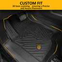 Falafa Floor Mats Fit for 2019-2025 Chevy Silverado/GMC Sierra 1500, for 2020-2025 Silverado/GMC Sierra 2500HD/3500HD Crew Cab, All Weather Floor Liners with Rear Under seat Storage Box,1st & 2nd Row