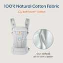 Ergobaby Omni Dream Cotton Baby Carrier Newborn to Toddler - Breathable Baby Carrier for Summer - All-Position Carriers for Newborn to Toddler with Lumbar Support (7-45 lbs) - Cotton, Pearl Grey