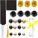 Gyufise 42Pcs 2026 Graduation Cake Kit Diploma Grad Cap Cake Pick Balloon Tassel Firework Cupcake Toppers Prom 2026 Cake Decorations for Class of 2026 Congrats Grad Party Supplies Purple