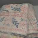 Morebes Floral Pink Rugs for Bedroom Girls, Washable 5x7 Area Rug for Nursery Decor, Indoor Soft Low-Pile Floor Boho Flower Carpet for Kids Playroom Dorm Living Room Dining Room