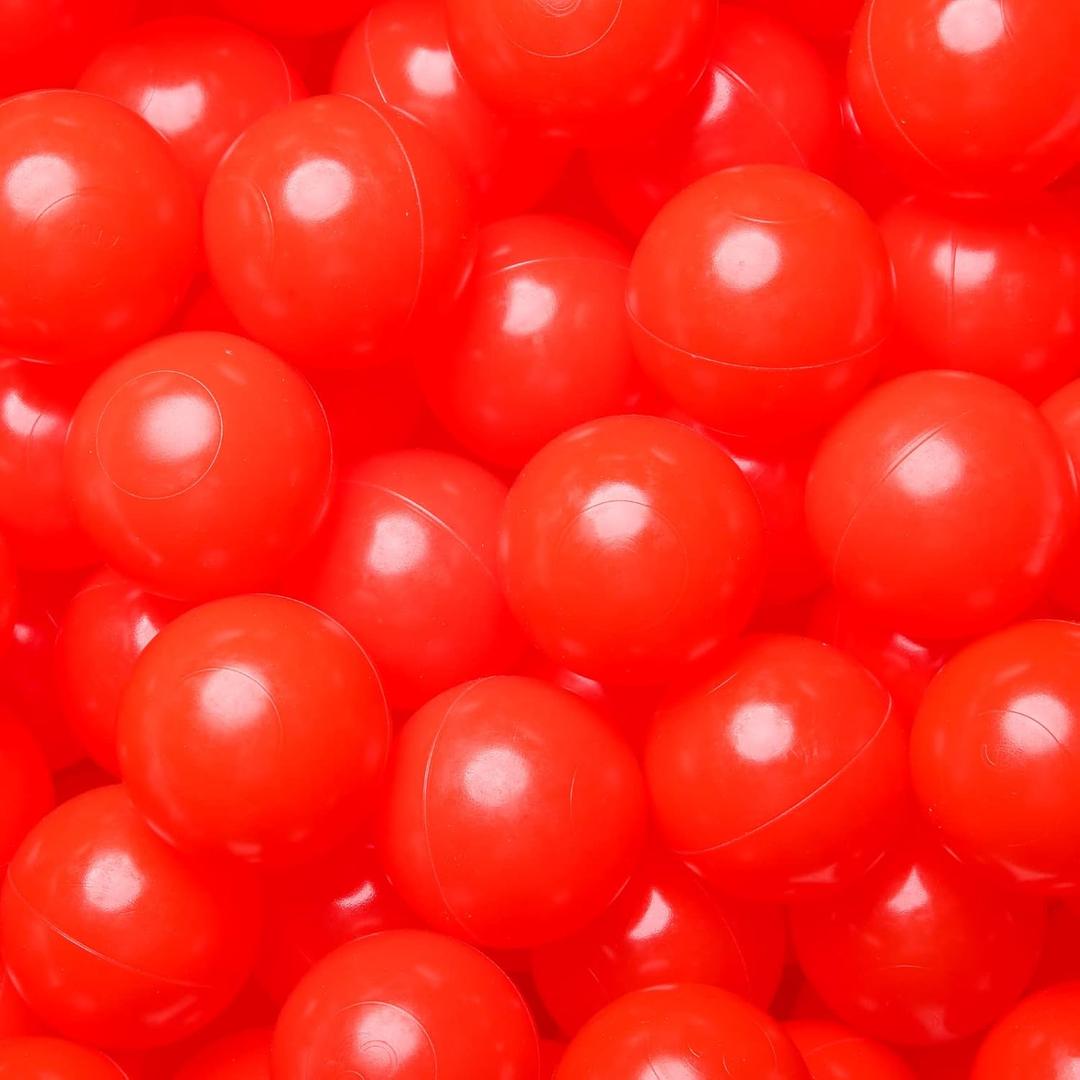 Realhaha Larger Plastic Balls for Ball Pit, Play Pin Balls for Toddlers Kid Ball Pits & Accessories for Bounce House, 2.76 inches, 50 100 pcs (Red)