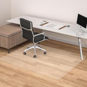 Chair Mat for Hardwood Floor, 48" x 36" Clear Desk Chair Mats, Easy Glide Plastic Mat for Under Office Chair, Rectangle