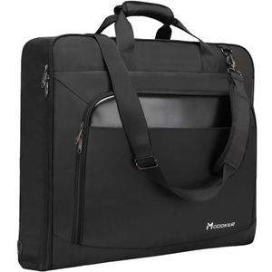 Modoker Carry On Garment Bags for Travel Hanging Clothes Suit Bag Luggage Organizer, Foldable Suit Carrier Gift for Men Women (Black)