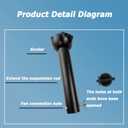 2 Pcs 6 inch Ceiling Fan Downrod with Ball Head,1-inch OD Ceiling Fan Extension Rod,Non-Threaded Universal Downrod for CeilingFan With Hanger Pin Suitable for a Wide Range of Fans