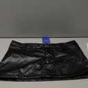 Floerns Women's Low Waist PU Leather Pencil Skirts Y2k Street Bodycon Mini Skirts, M