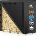 Zettum Firewood Rack Cover 4 Feet - 600D Wood Rack Cover Waterproof & Heavy Duty, 4 Foot Outdoor Log Pile Holder Covers Storage for 4FT Standard Fire Wood Rack Stands (48 x 24 x 49 Inch)