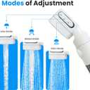 Ann Katy Portable Camping Shower Outdoor Camp Shower Pump,Upgrade Rechargeable Electric Shower Pump with Intelligent Digital Display Multiple Spray Modes for Camping, Hiking, Traveling,RV